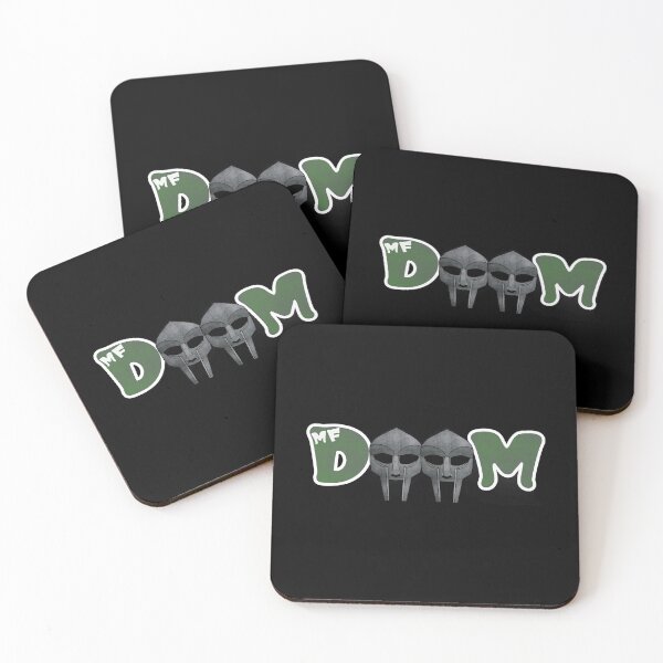 Item preview, MF Doom Mask Double Icon Bold Lettering Green Theme designed and sold by diablo1368.