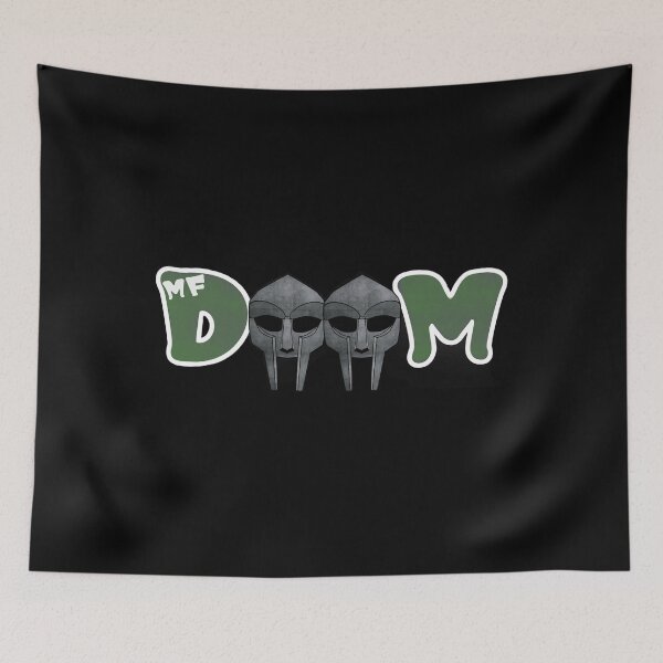 Item preview, MF Doom Mask Double Icon Bold Lettering Green Theme designed and sold by diablo1368.