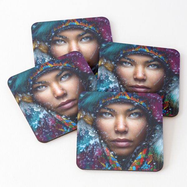 Item preview, Stunning Portrait in Colorful Winter Attire designed and sold by Artessie.