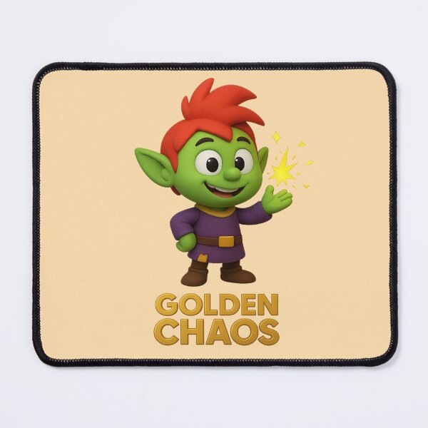 Item preview, Zirik the Mischievous Goblin – Golden Chaos designed and sold by DesignShopAD.