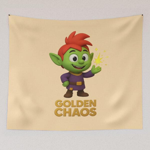 Item preview, Zirik the Mischievous Goblin – Golden Chaos designed and sold by DesignShopAD.