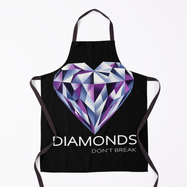 Item preview, Geometric Diamond Heart with “DIAMONDS DON’T BREAK” – Modern Motivational Art designed and sold by InFrameVision.