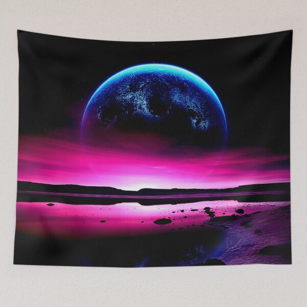 Item preview, Alien Moonrise Over Desert Shores designed and sold by Exodoi.