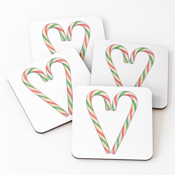 Item preview, Watercolor Candy Cane Heart Clipart – Christmas Sticker PNG, illustration designed and sold by Pacika.
