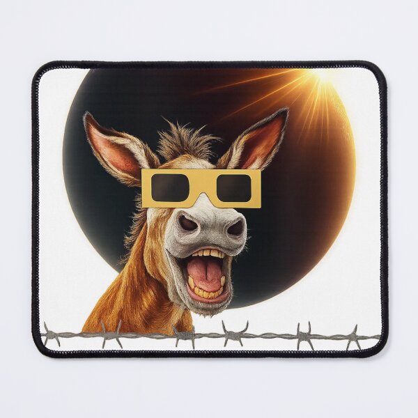 Item preview, Solar Eclipse Donkey with Glasses – April 8, 2024 designed and sold by MaioJnn.