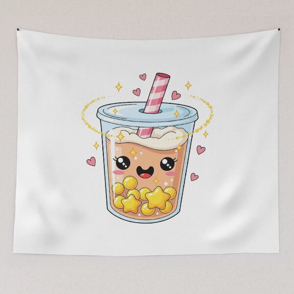 Item preview, Cute Kawaii Magical Star Boba Tea designed and sold by istoriadesign.