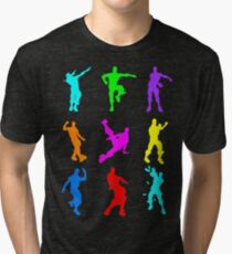 FORTNITE Emote Colorful Tri-blend T-Shirt
