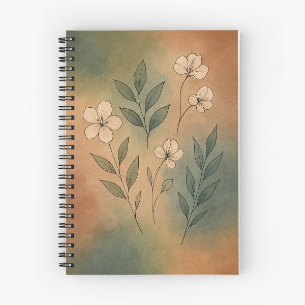 Item preview, Pastel Watercolor Botanical Fineline Flowers designed and sold by Orchidify.