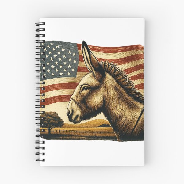 Item preview, Donkey Silhouette with American Flag Background designed and sold by MaioJnn.