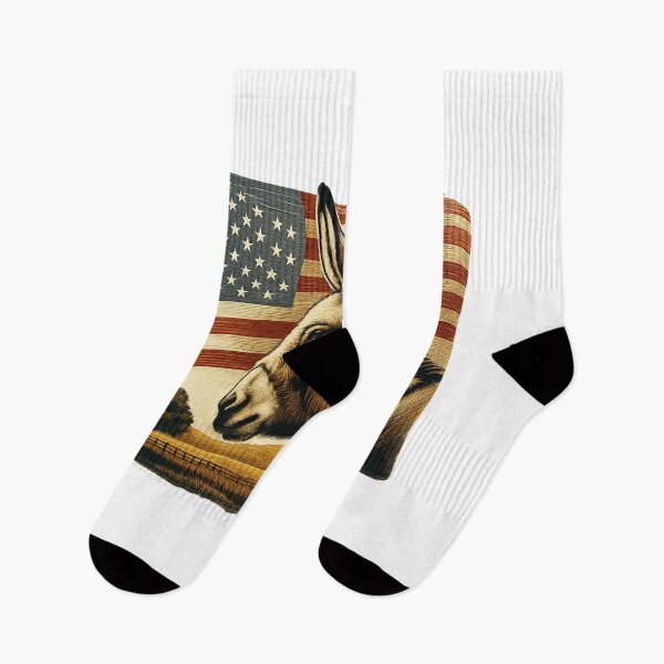 Item preview, Donkey Silhouette with American Flag Background designed and sold by MaioJnn.