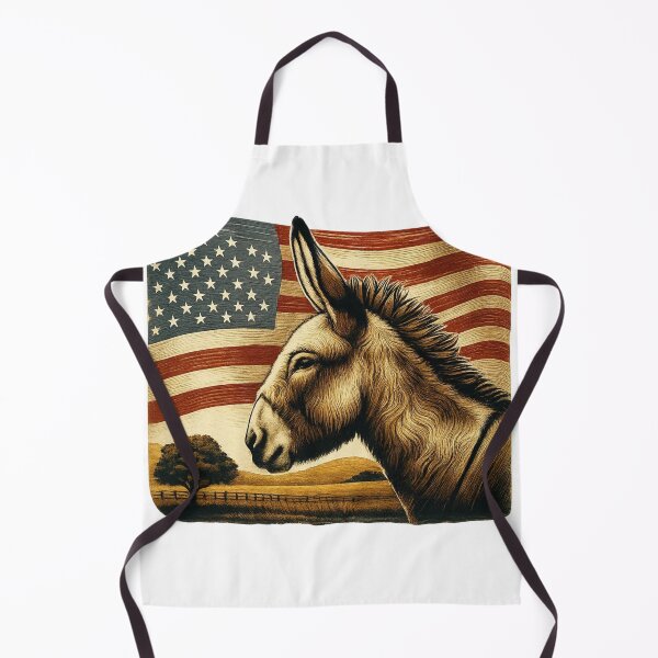 Item preview, Donkey Silhouette with American Flag Background designed and sold by MaioJnn.