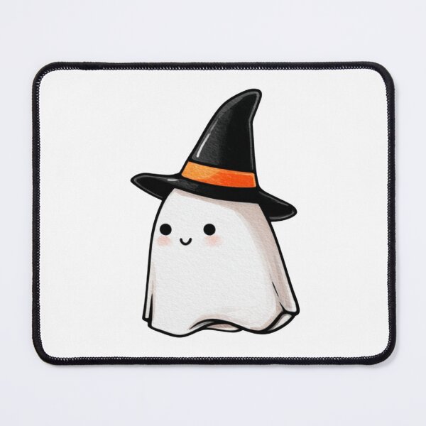 Item preview, Cute Ghost Character Dressed As Witch In Halloween Cartoon Style designed and sold by KanDa-Shop.