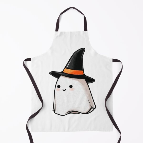 Item preview, Cute Ghost Character Dressed As Witch In Halloween Cartoon Style designed and sold by KanDa-Shop.