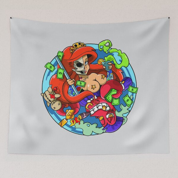 Item preview, Pirate Woman Skull Devil Voodoo designed and sold by Voodoo Store Paranormal Collections.