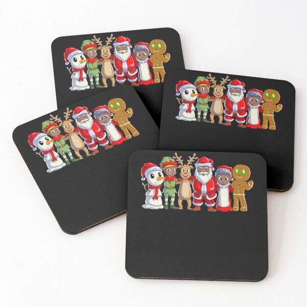 Item preview, Black Family Christmas Afro African American Santa Xmas designed and sold by ChristineAyer.