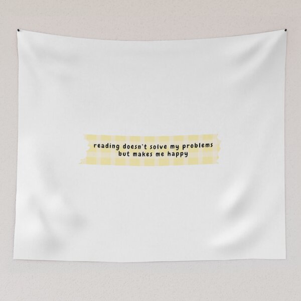 Item preview, reading doesn't solve my problem but makes me happy (light yellow version) designed and sold by Hi-kari.