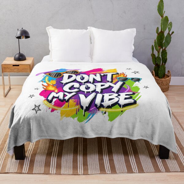 Item preview, Don’t Copy My Vibe. Neon Graffiti Streetwear Quote designed and sold by Aarvya Fashion Club ( A.F.C ).