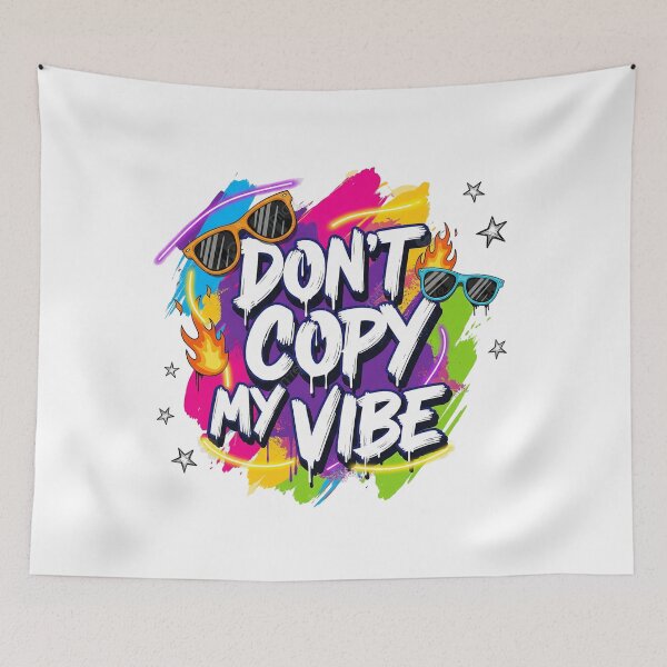 Item preview, Don’t Copy My Vibe. Neon Graffiti Streetwear Quote designed and sold by Aarvya Fashion Club ( A.F.C ).