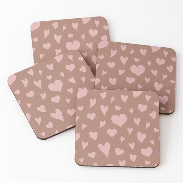 Item preview, Love Hearts Pattern - Mocha Rose designed and sold by Daniel Bevis Design.