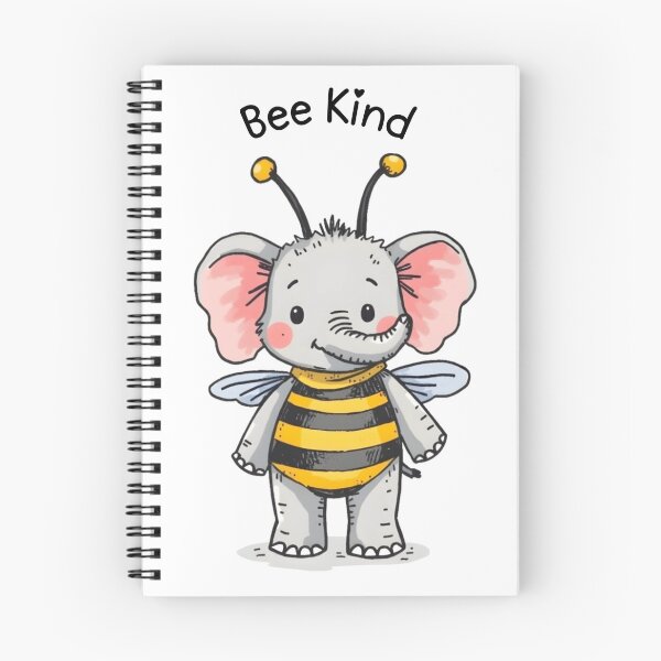 Item preview, Bumble Bee Kind Elephant designed and sold by Inkwell Studio Designs.