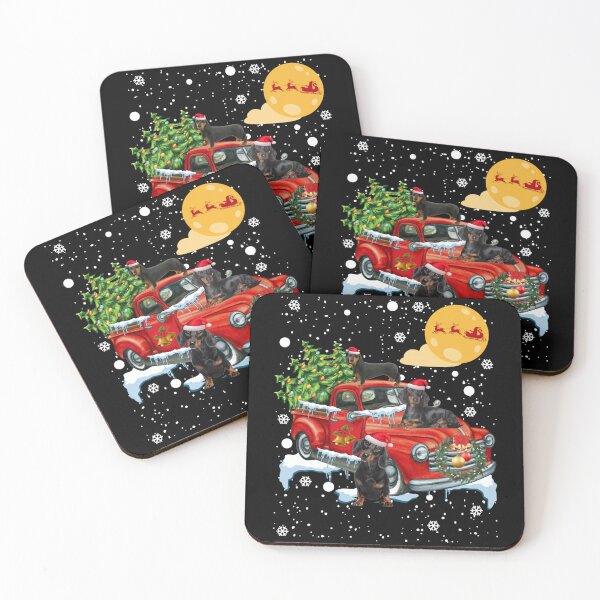 Item preview, Christmas Dachshund Dog With Vintage Red Truck Funny Xmas designed and sold by rexalexisdoy.