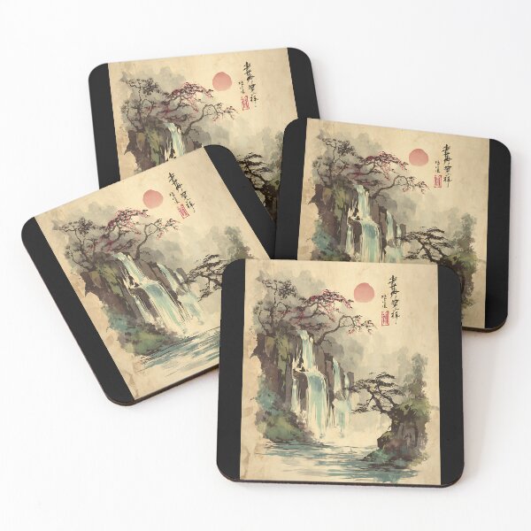 Item preview, Peaceful Japanese Waterfall designed and sold by bapupa.