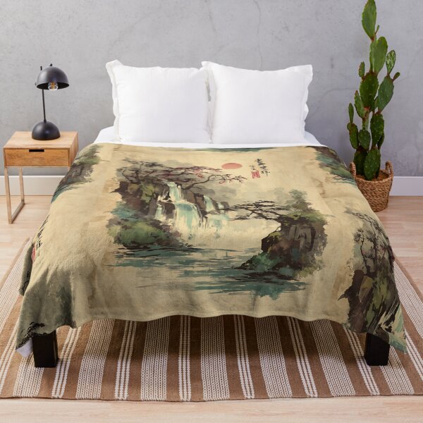 Item preview, Peaceful Japanese Waterfall designed and sold by bapupa.
