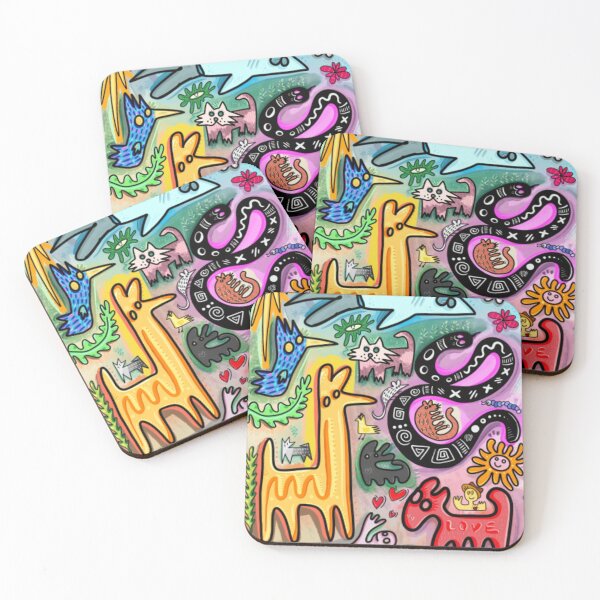 Item preview, Whimsical Animal Doodle Collage designed and sold by hollybrooksr.