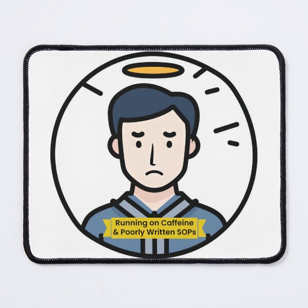 Item preview, Running on Caffeine and Poorly Written SOPs designed and sold by The Cubicle Saint.