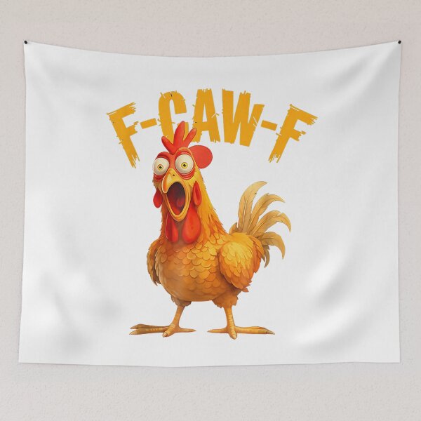 Item preview, F-Caw-F Funny Chicken Humor Quote Meme  designed and sold by PugPuppyLife.