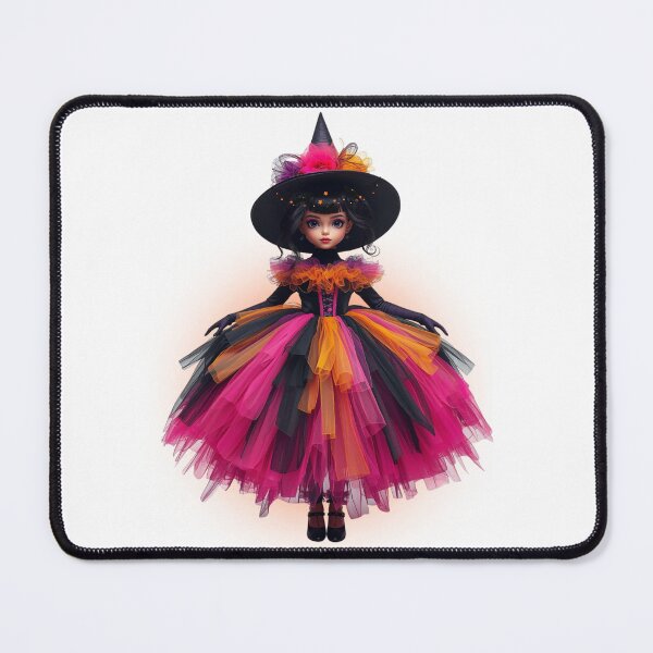 Item preview, Halloween Couture Witch | Gothic Doll Art | Colorful Fantasy Wall Décor & Gifts designed and sold by Medeea Publishing.
