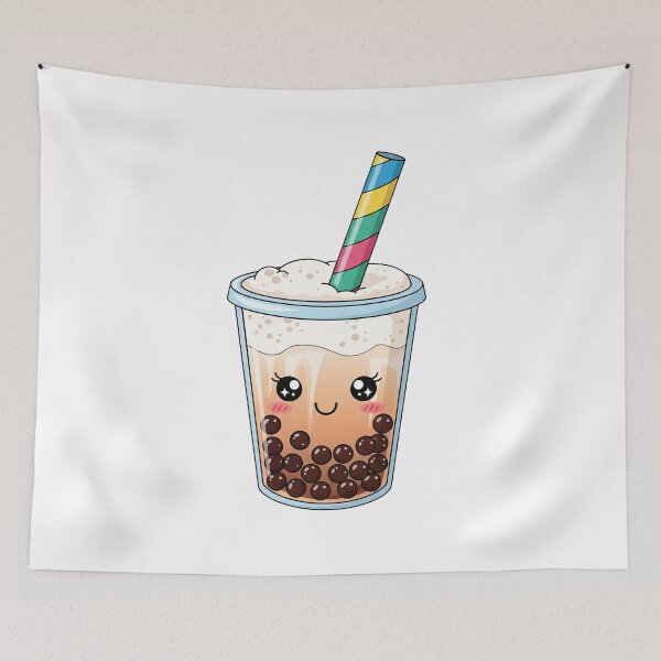 Item preview, Cute Kawaii Bubble Tea with Colorful Straw designed and sold by istoriadesign.