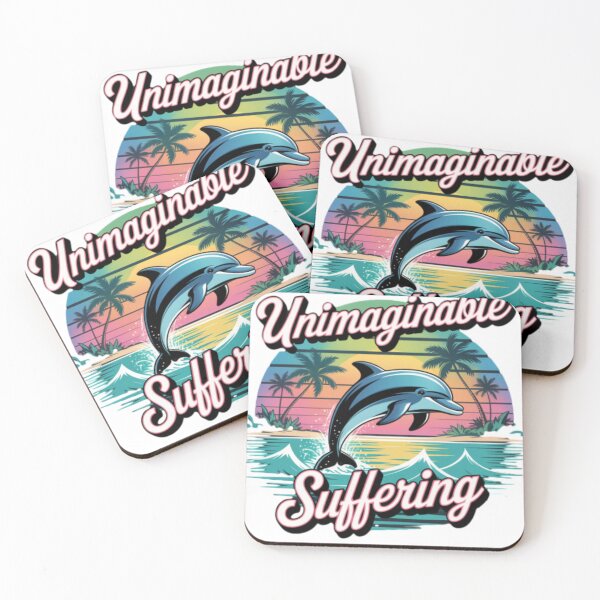 Item preview, retro dolphin funny quote tropical beach art designed and sold by LOLHTSHOP.