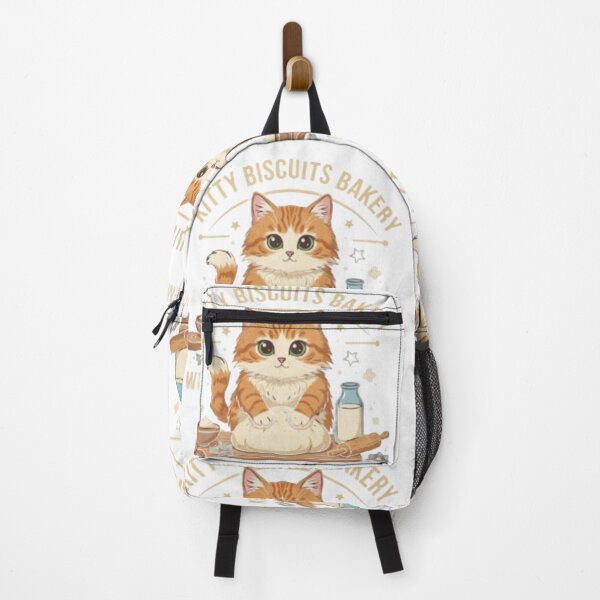 Item preview, Kitty Biscuits Bakery: Cute Cat Baker Kneading Dough designed and sold by Ayshopcog.