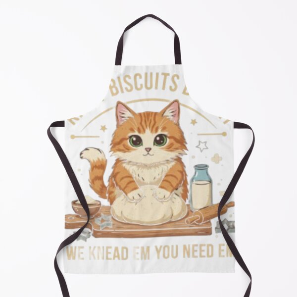 Item preview, Kitty Biscuits Bakery: Cute Cat Baker Kneading Dough designed and sold by Ayshopcog.