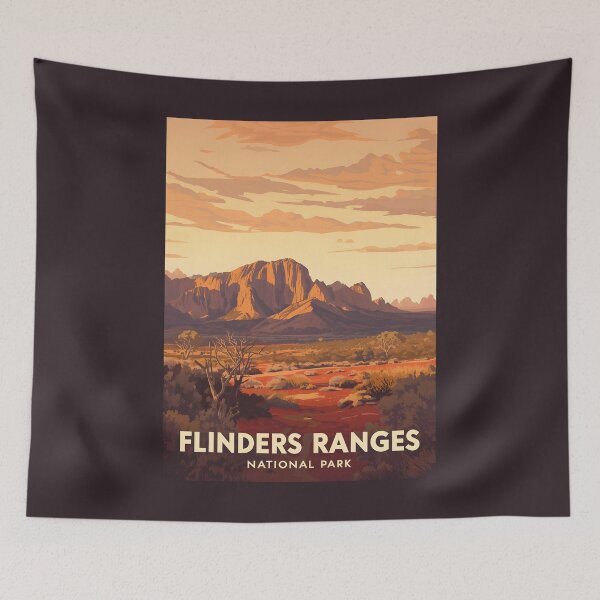 Item preview, A Vintage Illustration of Flinders Ranges National Park - Australia designed and sold by GoodOldVintage.