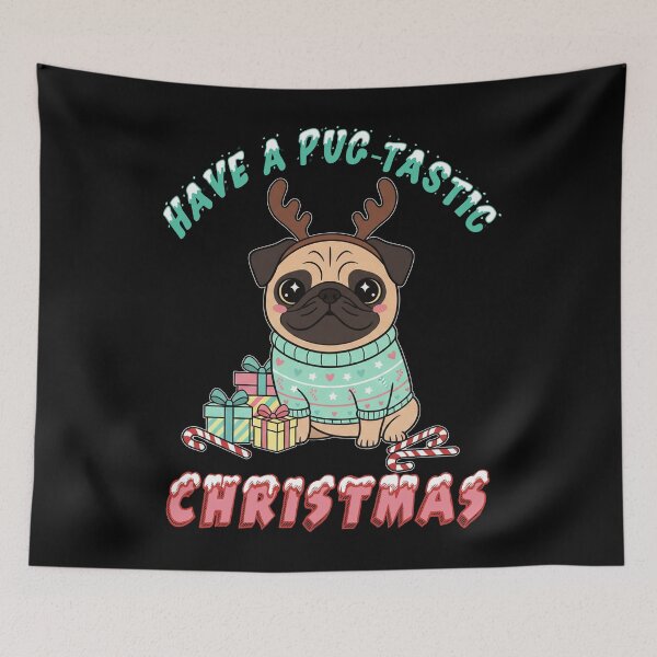 Item preview, Have a Pug-tastic Christmas designed and sold by Joyfulbits.