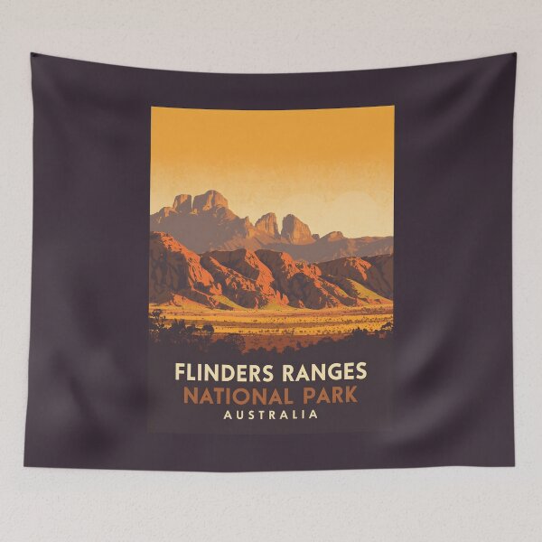 Item preview, A Vintage Illustration of Flinders Ranges National Park - Australia designed and sold by GoodOldVintage.