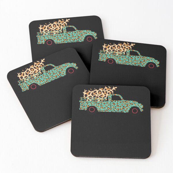 Item preview, Christmas Red Truck Tree Leopard Pattern Wagon Cheetah designed and sold by rexalexisdoy.