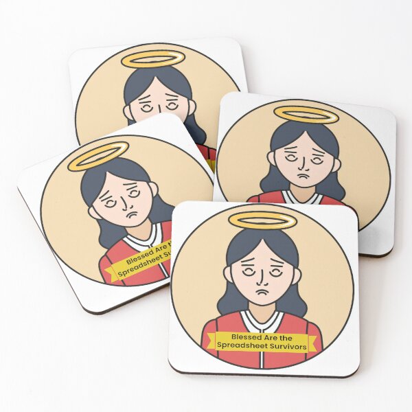 Item preview, Blessed Are the Spreadsheet Survivors designed and sold by The Cubicle Saint.