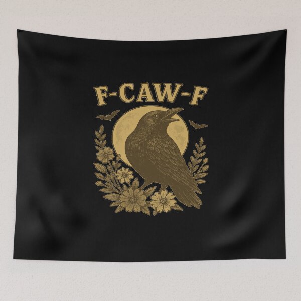 Item preview, F CAW F ! – Spooky Crow Halloween Retro Artwork designed and sold by sssweetness.