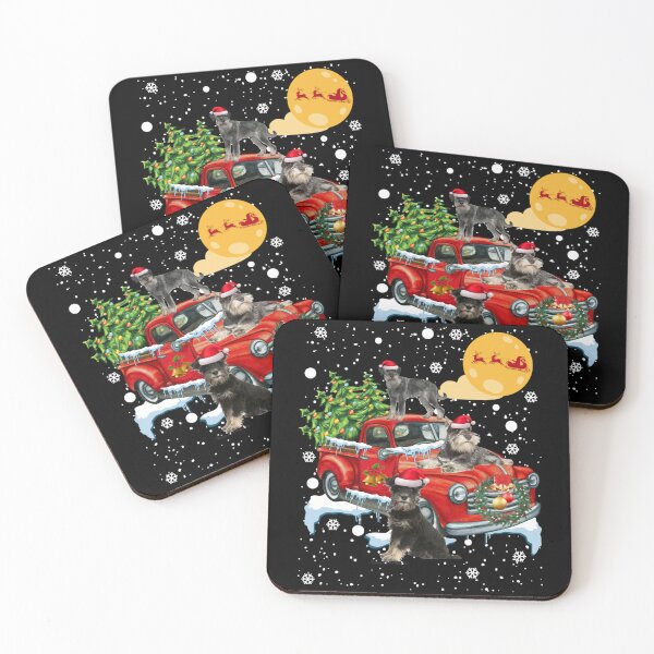 Item preview, Christmas Schnauzer Dog With Vintage Red Truck Funny Xmas designed and sold by rexalexisdoy.