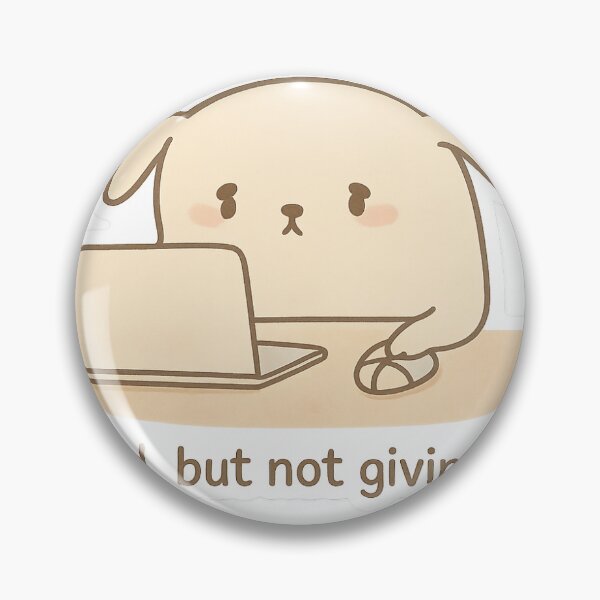 Item preview, Tired But Not Giving Up – Cute Dog Laptop Sticker designed and sold by Lushoora.