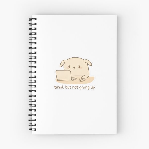 Item preview, Tired But Not Giving Up – Cute Dog Laptop Sticker designed and sold by Lushoora.