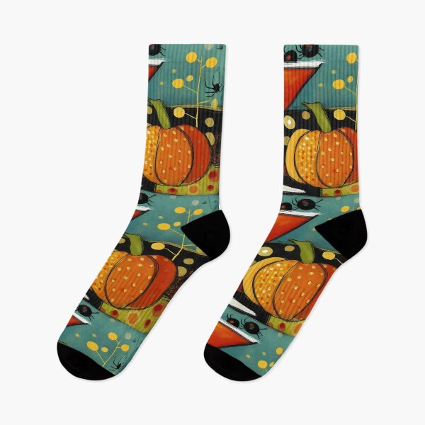 Item preview, Festive Halloween Cocktail with Lemon Slice Spider Garnishes Flanked by Pumpkins designed and sold by OlfactoART Studio.