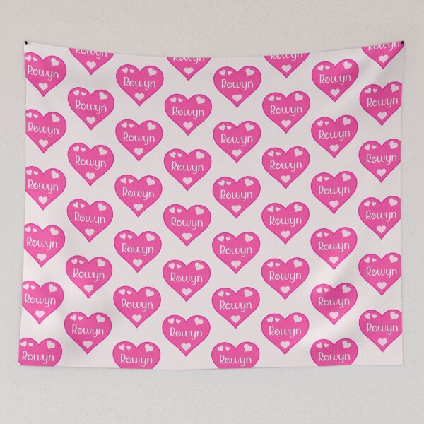 Item preview, Rowyn Name Pink Heart  designed and sold by Jeallan Designs.