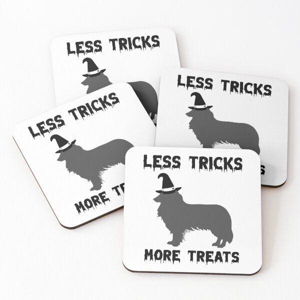 Item preview, Less Tricks More Treats  –Border Collie Cute Halloween Dog designed and sold by Hintotees.
