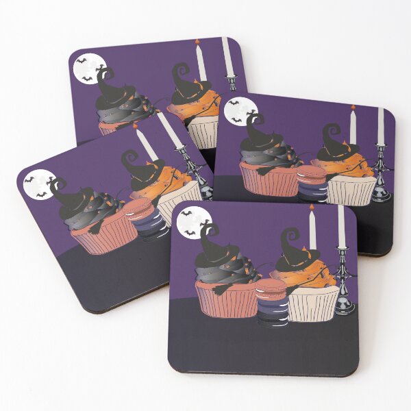 Item preview, Close-up of a table with Halloween pastries designed and sold by AdelineBoutique.