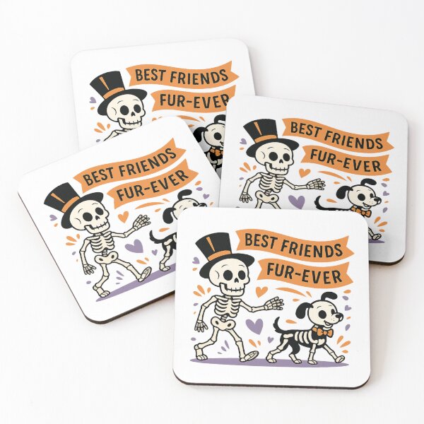 Item preview, Cute skeleton dog “Best Friends Fur-Ever” designed and sold by unscriptedPixel.