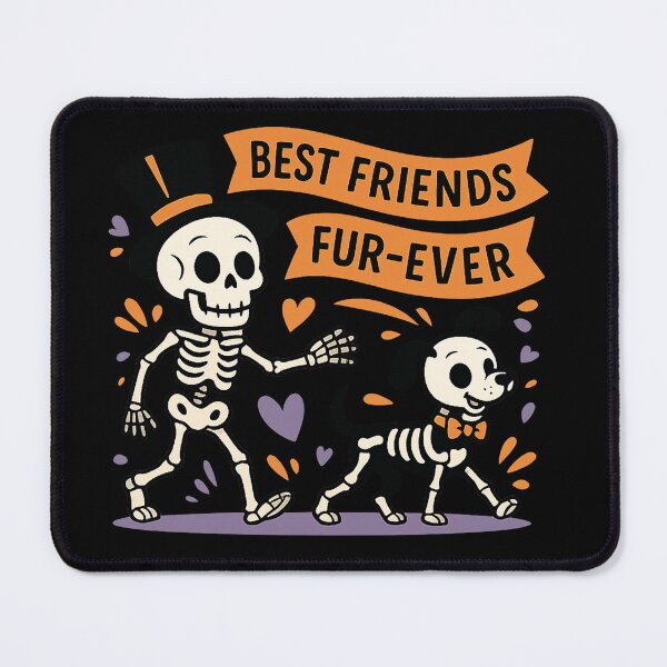 Item preview, Cute skeleton dog “Best Friends Fur-Ever” designed and sold by unscriptedPixel.